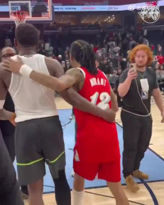 狼王&槍王惺惺相惜！華子賽后與莫蘭特相互致意！